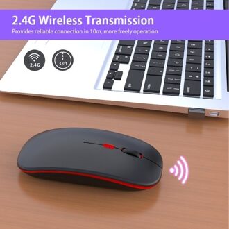M40 Ultra-thin Wireless Mouse 2.4G Rechargeable Wireless Silent Mouse Ergonomic Design 3 Adjustable DPI Black