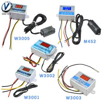 M452 Temperature Humidity Dual Output Controller W3001 W3002 W3003 W3005 LED Digital Display Thermostat Thermometer Sensor Probe