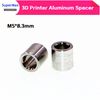 M5 * 8.3mm aluminium spacers voor Creality CR-10 3D printer Z as onderdelen Aluminium wasmachine aluminium mouw isolatie ring