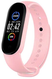 M5 Smart Armband Bluetooth Hartslagmeter Sport Fitness Tracker Waterdicht Vrouwen Mannen Horloge Slimme Band roze Lefun