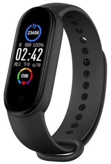 M5 Smart Armband Bluetooth Hartslagmeter Sport Fitness Tracker Waterdicht Vrouwen Mannen Horloge Slimme Band zwart Lefun