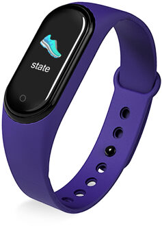 M5 Smart Armband IP68 Waterdicht Smart Horloge Bluetooth Call Music Play Fitness Tracker Smartwatch Hartslagmeter blauw