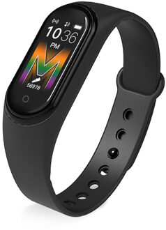 M5 Smart Band 5 Fitness Tracker Horloge Sport Armband Hartslag Bloeddruk Smartband Monitor Gezondheid Polsband Mannen Vrouwen zwart