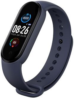 M5 Smart Band Sport Smart Horloge Mannen Vrouw Bloeddruk Hartslagmeter Fitness Armband Voor Android Ios Smart Polsbandjes Blauw