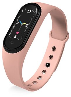 M5 Smart Horloge Smart Polsband IP68 Sport Fitness Activiteit Tracker Stappenteller roze
