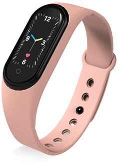 M5 Smart Horloge Sport Smart Band 5 Smart Armband Waterdichte Smartwatch Mannen Fitness Tracker Polsband Horloge Fit Vrouwen Kids Roze