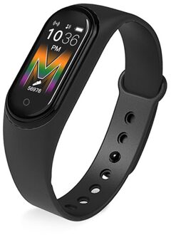 M5 Sport Fitness Stappenteller Smart Horloge Hartslag Monitoring Ondersteuning Waterdicht Muziek Controller Smart Armband zwart
