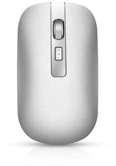 M50 Dual Mode Bluetooth 5.1 Oplaadbare Draadloze Gaming Office Muis Metalen Wiel Mute 2.4G Gamer Mouse Voor Pc Computer wit