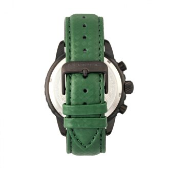 M51-serie chronograaf horloge met leren band met datum - maat Groen