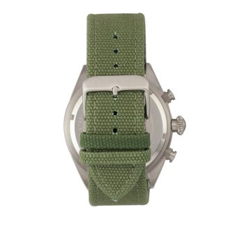 M53-serie chronograaf vezelgeweven lederen band horloge met datum Groen - One Size