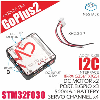 M5Stack New Arrival Goplus2 DC Motor and Servo Driver Module (STM32F0) IR Transmitter and Receiver suit for ESP32 Kit IIC