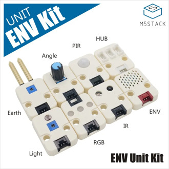 M5Stack New ENV Unit Kit Including 8 Sensor DHT12 Moisture POT PIR HUB Light RGB IR ENV IoT Development Board GROVE Port I2C