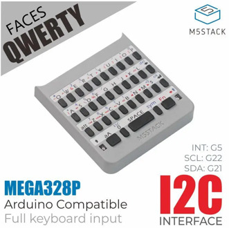 M5Stack Official M5 FACES QWERTY Panel Full-Featured Keyboard with MEGA328 Processor I2C ESP32 Development Extension Board