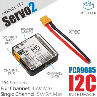 M5Stack Official Servo2 Servo Driver Module 16 Channels (PCA9685) Can Be Stacked And Used Simultaneously ESP32 Development Board