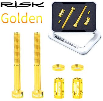 M5x40mm Holle Titanium Legering Fiets Computer Mount Houder Fixing Unit-Sl Road Mtb Stuurpen Mount Computer Houder Vaste bouten gouden