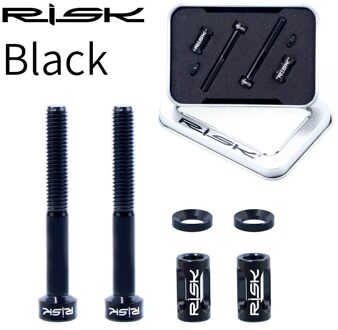 M5x40mm Holle Titanium Legering Fiets Computer Mount Houder Fixing Unit-Sl Road Mtb Stuurpen Mount Computer Houder Vaste bouten zwart