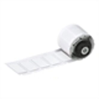 M6-04-7593-WT gelamineerde polyester labels wit | 27 mm x 18 mm (origineel)