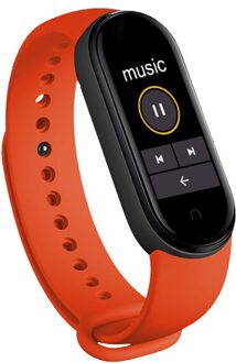M6 Smart Armband Horloge Band Fitness Tracker Hartslag Bloeddrukmeter Screen Smart Polsband Sport Voor Mobiele Telefoon oranje