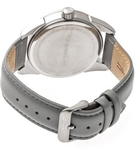 M63-serie horloge met leren band en datum - maat Zwart