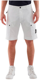 MA.STRUM Optic White Bermuda Shorts Ma.strum , White , Heren - L,M,S