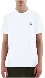 MA.STRUM Wit Katoenen T-shirt Ma.strum , White , Heren - Xl,L,M
