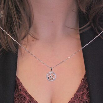 Maagd Zodiac Hangers - Zilver en Kristal