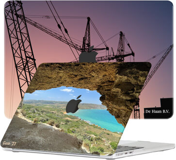 Maak je eigen MacBook Air 15 inch M2/M3 (2023-2024) cover hoesje - Apple uitsparing Wit