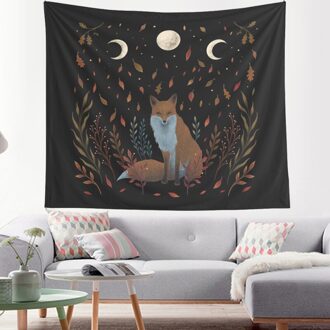 Maan Bloem Vlinders Tapijt Muur Opknoping Wandtapijten Boho Celestial Bloemen Esthetische Zwart Art Deken Voor Huis Decoratie 5