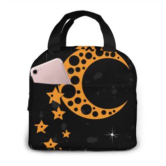 Maan Cooler Lunchbox Draagbare Geïsoleerde Lunch Tas Thermische Voedsel Picknick Lunch Zakken zwart 2