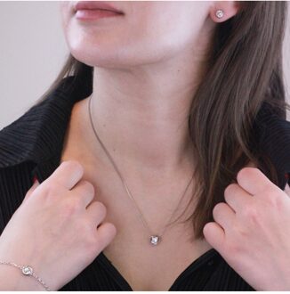 Maan- en Geboortesteensets - Oostenrijks kristal Wit Zilver - One Size