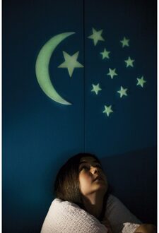 Maan en sterren glow in the dark set