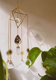 Maan En Sterren Zon Catcher | Opknoping Rainbow Maker | Window Decor | Crystal Decor | Crystal Prism | Moeders dag | Bohemian