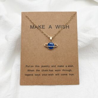 Maan Hanger Ketting Voor Vrouwen Meisjes Trendy Leuke Blauwe Ster Hanger Ketting Hals Sieraden Voor Meisjes Factory prijs