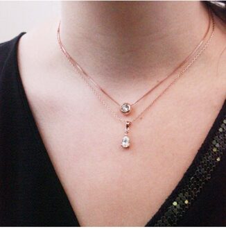 Maan Hangers - Oostenrijks Kristal Wit en roségoud