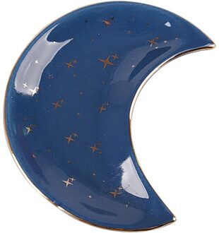 Maan Vormige Keramische Opbergvak Sieraden Container Earring Ketting Ring Organizer Desktop Sieraden Lade Hanger Houder