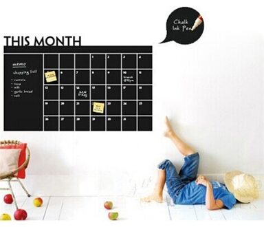 Maand Kalender Schoolbord Schoolbord Verwijderbare Planner Muurstickers Zwart Board Kantoor School Vinyl Decals Levert