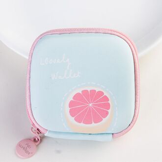 Maandverband Organizer Purse Houder Hygiëne Menstruatie Panty Pad Pakket Servet Zak Wasbare Waterdicht Panty Liners Make-Up Set Grapefruit