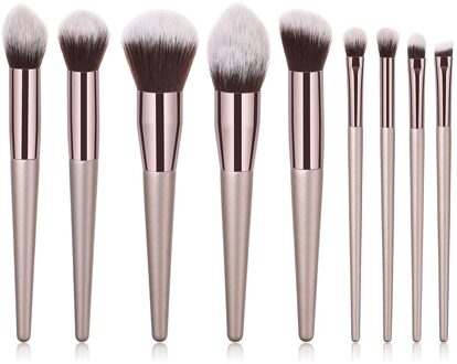 Maange Meerdere Champagne Gouden Make-Up Borstel Foundation Blush Oogschaduw Lip Makeup Brush Set Up Beauty Tools 3-9