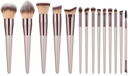 Maange Meerdere Champagne Gouden Make-Up Borstel Foundation Blush Oogschaduw Lip Makeup Brush Set Up Beauty Tools 5-14