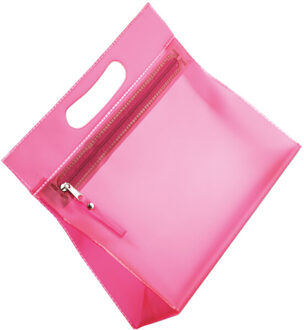 Maanlicht transparante toilettas - maat One size Roze