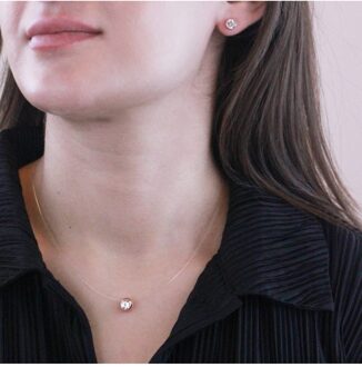 Maansets - Oostenrijks kristal Wit en roségoud - One Size