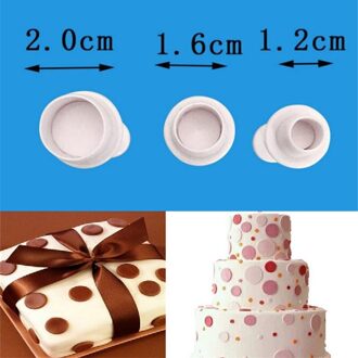 Maat 3/3.6/4.3Cm 3 Stuks Bloesem Bloem Plunger Fondant Mold Cookie Cutter Daisy Cake Versieren Tool Sugarcraft Biscuit Stempel Cut 3stk klein