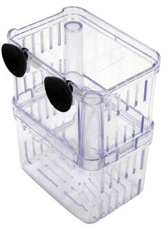 Maat L Hoge Clear Visteelt Doos Aquarium Fokker Doos Dubbele Guppies Uitbroeden Incubator Isolatie Acryl)