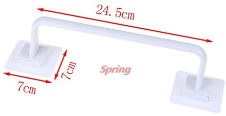 Maat L S Zelfklevende Wandmontage Badkamer Handdoek Bar Plank Rack Holder Toilet Roll Paper Opknoping Hanger wit S