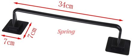 Maat L S Zelfklevende Wandmontage Badkamer Handdoek Bar Plank Rack Holder Toilet Roll Paper Opknoping Hanger zwart L