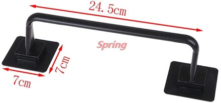 Maat L S Zelfklevende Wandmontage Badkamer Handdoek Bar Plank Rack Holder Toilet Roll Paper Opknoping Hanger zwart S