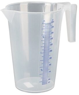 Maatbeker - 2 liter - transparant - kunststof - litermaat