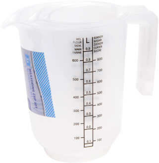 Maatbeker Set - 3 delig - 1 Liter / 0.5 Liter / 0.25 Liter - HEAVY DUTY