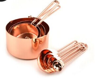 Maatbekers En Lepels Set 8 Stuks Stapelbaar Stijlvolle Stevige Rvs Bakken Kookgerei Meting