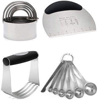 Maatlepels Set, Gebak Schraper, Deeg Blender, Biscuit Cutter Set, Meel, professionele Bakken-4 Stuks/set